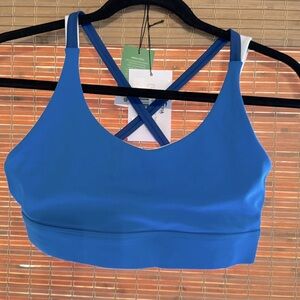 ZYIA Blue and White Women's Sports Bra